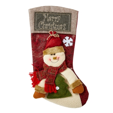 Ultra Snowman Christmas Stockings Large 3D Plush Xmas Sock Sack Gift Bag for Tree Christmas Stocking Pouch Bag Candy Bag Christmas Decorations For Kids Adults Christmas Decoration for Fireplace