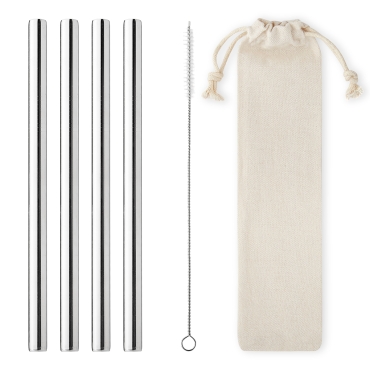 Packs of 12mm Wide Jumbo Metal Straws Straight Stainless Steel Metal Drinking and Carry Pouch Reusable Straw Cocktail  Smoothie Milkshake Straw