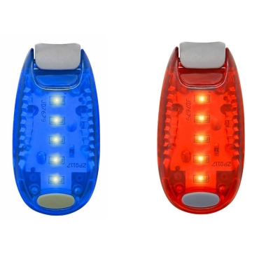 LED Safety Lights Clip On Flashing Strobe Light High Visibility for Running Jogging Walking Cycling for Kids Dog Bicycle Bike Lights Helmet Light Tail Light Hi Vis Armbands Running-1 Blue 1 Red Pack