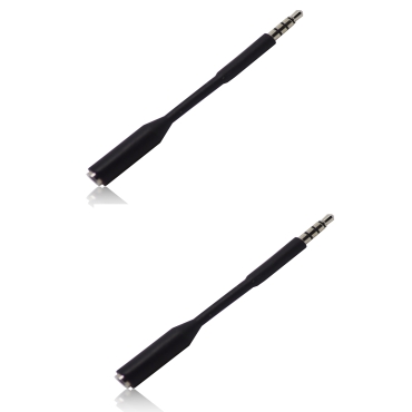 Ultra ® 2 Black Coloured x 3.5mm Headset Audio Jack Extenders for iPhone and Android Battery Cases No Sound Distortion and Supporting Volume Controls