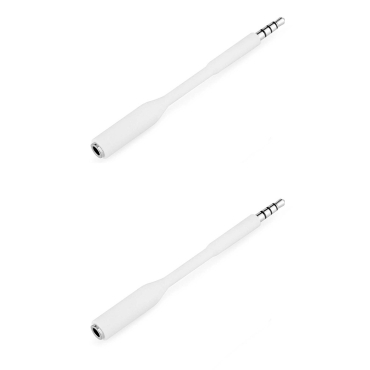 Ultra ® 2 White Coloured x 3.5mm Headset Audio Jack Extenders for iPhone and Android Battery Cases No Sound Distortion and Supporting Volume Controls