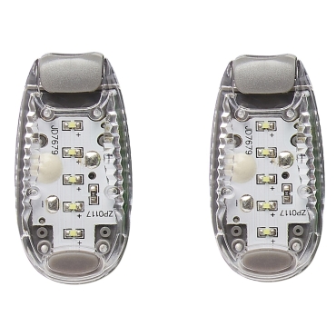 LED Safety Lights Clip On Flashing Strobe Light High Visibility for Running Jogging Walking Cycling for Kids Dog Bicycle Bike Lights Helmet Light Tail Light Hi Vis Armbands Running-2 Pack of White Lights