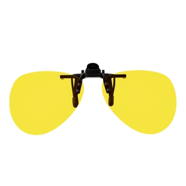 Ultra Oval Clip On Flip Up Glasses Night Driving Glasses Men's and Women's Polarised Sunglasses Anti Glare Amber Lens UV400 Polarized Sunglasses Yellow Tinted Glasses Anti Glare Cycling Golf Sailing