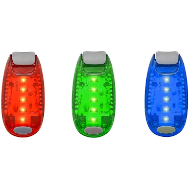Ultra LED Safety Lights Clip On Flashing Strobe Light High Visibility for Running Jogging Walking Cycling for Kids Dog Bicycle Bike Lights Helmet Light Hi Vis Armbands Running-1 Blue 1 Green 1 Red