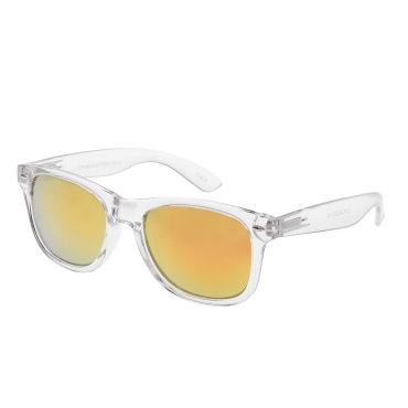 Ultra Transparent Clear with Pink Sunset Lenses Frame Sunglasses Adults Classic Retro Sunglasses Women Man UV400 Protection Clear Glasses Rimmed