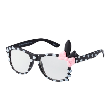 Black Bunny Ear Childrens Costume Glasses Classic Clear Lens Glasses Frames Boys Girls Kids Costume Glasses Fancy Dress World Book Day Geek Glasses Hipsters Nerd Glasses Look Style Fake Glasses