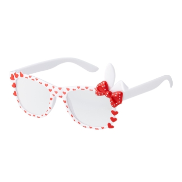White Bunny Ear Childrens Costume Glasses Classic Clear Lens Glasses Frames Boys Girls Kids Costume Glasses Fancy Dress World Book Day Geek Glasses Hipsters Nerd Glasses Look Style Fake Glasses