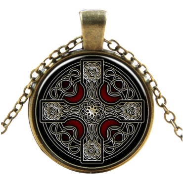 Celtic Cross Style Steampunk Necklaces Classic Cyber Punk Victorian Mens Womens Jewellery Chain and Pendant Copper Vintage Cosplay