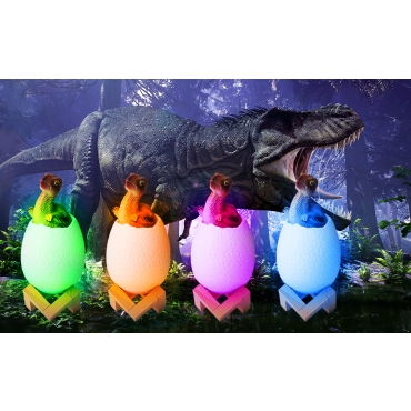 Ultra Oviraptor 3D Night Light LED Colour Changing Dinosaur Lamp Nightlight for Kids Adults Cute Dimmable Lamp Bedside Lamp Dinosaur Egg Dinosaur Night Light 16 Colours Remote Control Lamp Dino Light