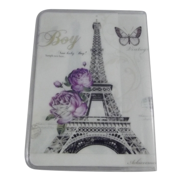 Eiffel Tower statue Travel Passport Card Holder Pouch Cover Artistic Print Passport Holder Cover For Men and For Women Thin Slim Holder