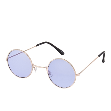 Ultra Gold Frame with Lilac Lenses Retro Round Adults Small John Lennon Style Sunglasses Classic Men Women Vintage Retro UV400 Glasses Unisex