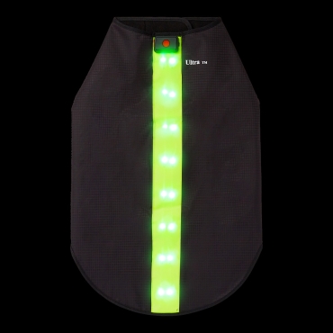 Green Waterproof Dog Coat LED Jacket Dog Raincoats Waterproof for Night Time Walking Visibility Dog Rain Mac Fluorescent Dog Coats LED Dog Coat