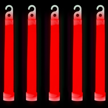 Ultra Red Ultra Bright Glow Sticks 6” Jumbo 6 Inch Glow Sticks Thick Neon Lights Individually Wrapped with Lanyards UV Party Accessories Party Glow in the Dark Camping Accessories