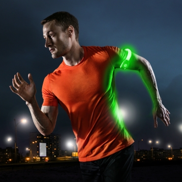 Ultra 2 Green LED Armbands Running Lights for Runners LED Light Running Armband for Men and Women High Vis Running Accessories Walking Accessories Night Safety Reflective Cycling Biking Jogging Bands