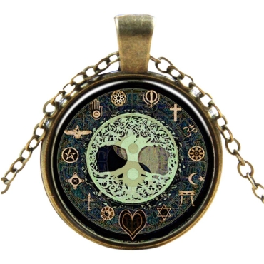 Mystical Symbol Style Steampunk Necklaces Classic Cyber Punk Victorian Mens Womens Jewellery Chain and Pendant Copper Vintage Cosplay