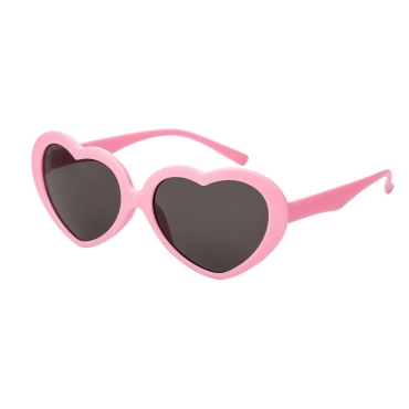 Pink Childrens Heart Shaped Classic Sunglasses Girls UV400 Protection UVA UVB Retro Frames Style Love Kids Cute Lolita Glasses Fashion Shades Suitable for Ages 3 to 10 Years