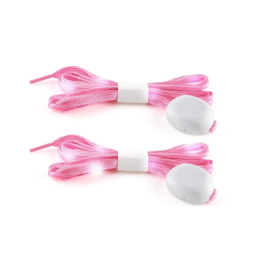 Ultra Pink 1 to 6 Pairs of Nylon LED Shoelaces Light Up Shoe Laces Flashing LED Disco Light Laces Glow in the Dark Laces Night Safety Festival Accessories Hip Hop Shoes Boots Neon Laces Night Running