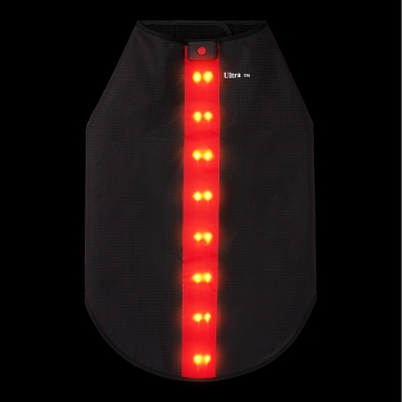 Red Waterproof Dog Coat LED Jacket Dog Raincoats Waterproof for Night Time Walking Visibility Dog Rain Mac Fluorescent Dog Coats LED Dog Coat