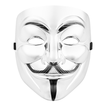 Ultra Silver Adults Guy Fawkes Mask Hacker Anonymous Halloween Fancy Dress Adults Kids Childrens Costume Play Anon Mask Fancy Dress Adults Kids Face Mask Costume Party Props Hacker Mask Accessory