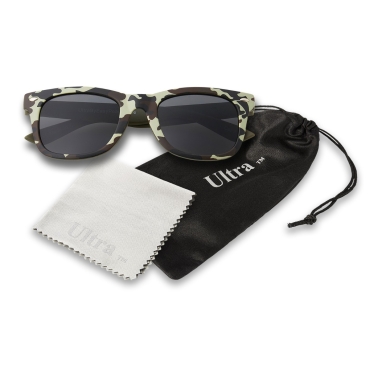 Ultra Green Camouflage Childrens Sunglasses UV400 Kids Glasses Girls Boys Retro Classic Shades Suitable for Ages 3 to 10 years