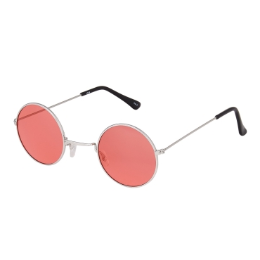 Ultra Silver Frame with Pink Lenses Retro Round Adults Small John Lennon Style Sunglasses Classic Men Women Vintage Retro UV400 Glasses Unisex