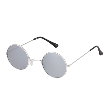 Ultra Silver Frame with Mirrored Lenses Retro Round Adults Small John Lennon Style Sunglasses Classic Men Women Vintage Retro UV400 Glasses Unisex