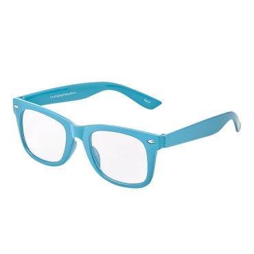 Light Blue Childrens Classic Clear Lens Glasses Fames Fake Glasses Frames with Lenses for Fancy Dress World Book Day Boys Girls Nerd Glasses Geek Hipsters Style Kids Dress Up Costume Glasses