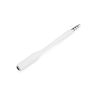 Ultra White Coloured 3.5mm Headset Audio Jack Extender for iPhone and Android Cases No Sound Distortion and Supporting Volume Controls