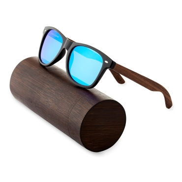 Ultra Walnut Arms with Blue Lenses Sunglasses Polorised Eyewear Wooden Sunglasses UV400 Mens Womens-Walnut Arms with Blue Lenses