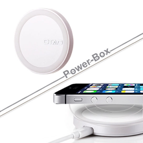 OTAO White 0.98cm Thinnest in the World QI Charger Pad for Samsung HTC Iphones LG +