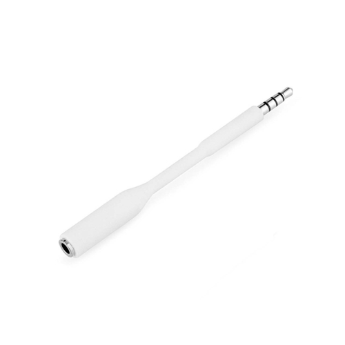 Ultra White Coloured 3.5mm Headset Audio Jack Extender for iPhone and Android Cases No Sound Distortion and Supporting Volume Controls