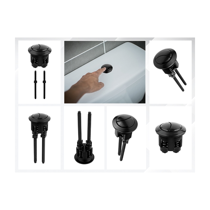 DOITOOL Dual Flush Toilet Button Replacement - Top Push Plastic Adjustable Kit