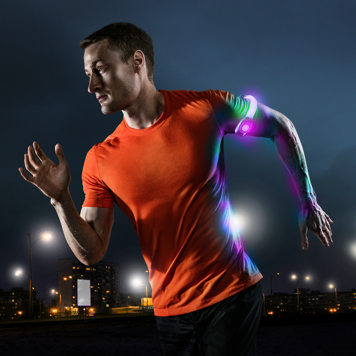 Ultra LED Armbands Running Lights for Runners LED Light Running Armband for Men and Women High Vis Running Accessories Walking Accessories Night Safety Reflective Cycling Biking Jogging Bands