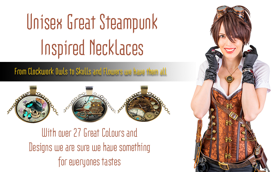 Ultra Steampunk Necklaces Classic Cyber Victorian Punk Men